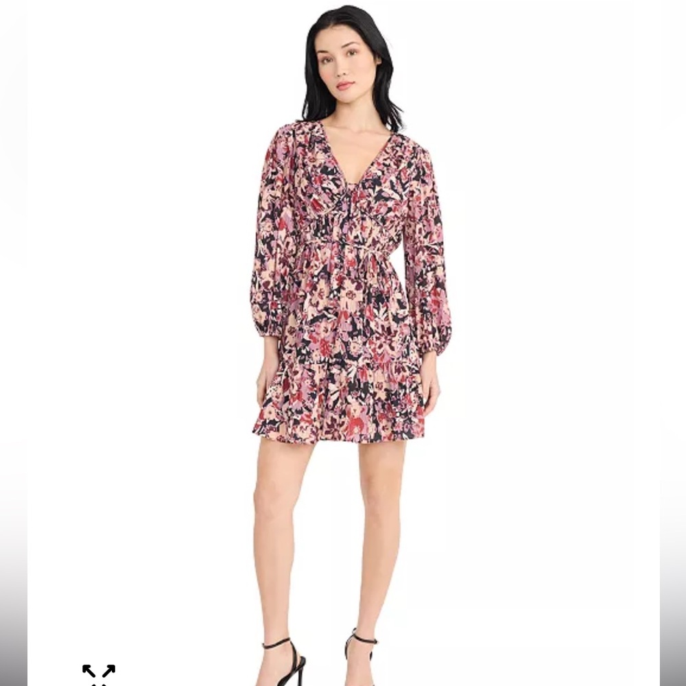 NWT Women’s Donna Morgan Printed V-Neck Mini Dress